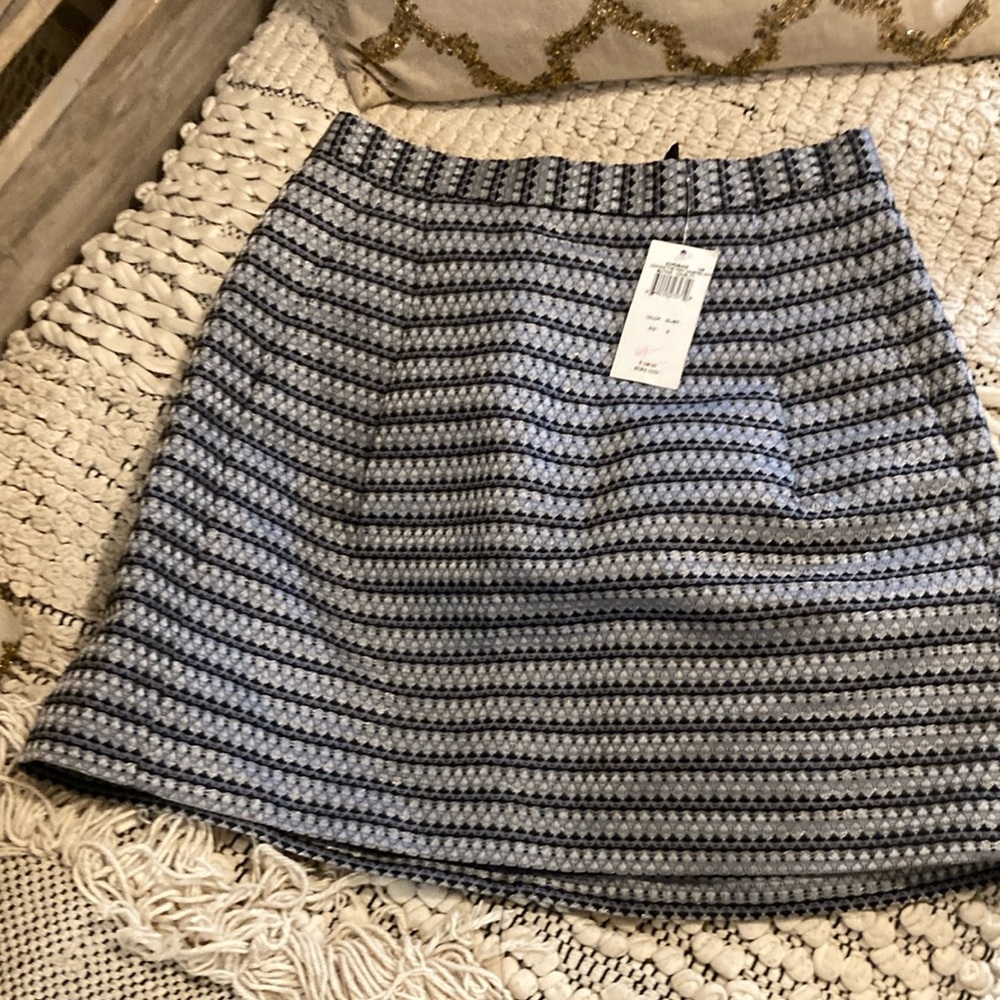 BCBGMaxAzria Monica The High Waisted Mini Metallic Pleated Suiting Skirt size 6